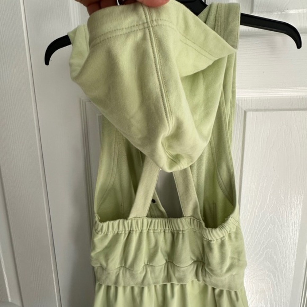 Daily Practice Anthropologie Green Sleeveless Hoodie Dress Casual‎ Athleisure M - Picture 10 of 16